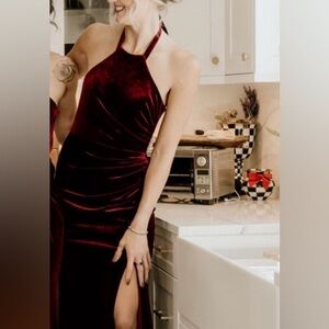 Revelry Velvet bridesmaid dress